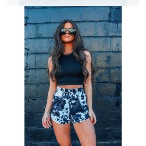 Chic Black and White Athletic Shorts